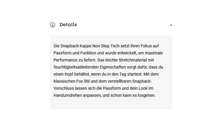 FOX Bekleidung Mütze Snapback Non Stop Uni