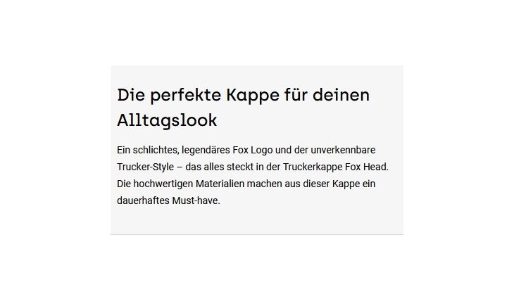 FOX Bekleidung Mütze Truckerkappe Uni