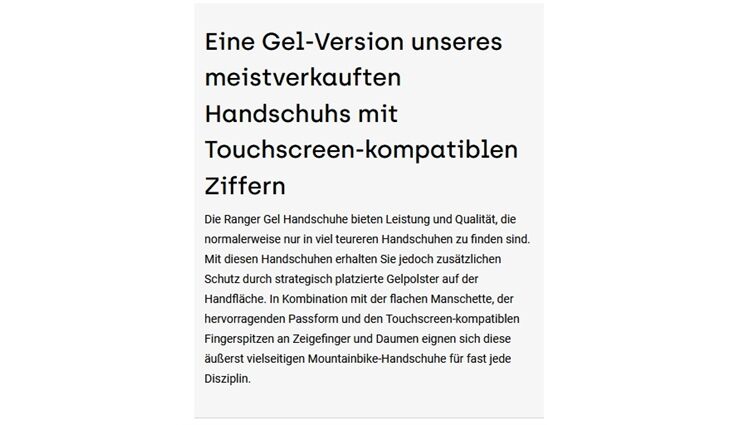 FOX Bekleidung Handschuh lang Ranger Gel M