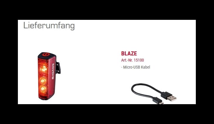 SIGMA Rücklicht LED Blaze LINK mit Bremslicht