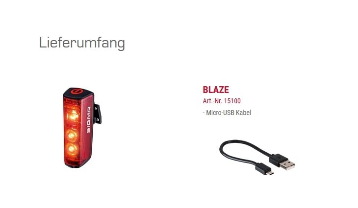 SIGMA Rücklicht LED Blaze LINK mit Bremslicht