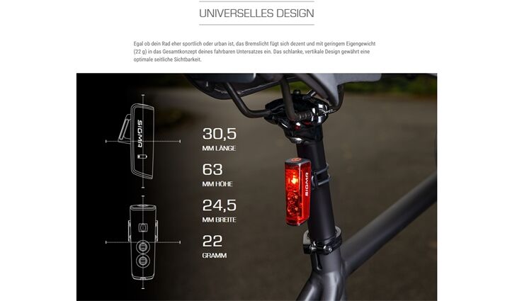 SIGMA Rücklicht LED Blaze LINK mit Bremslicht