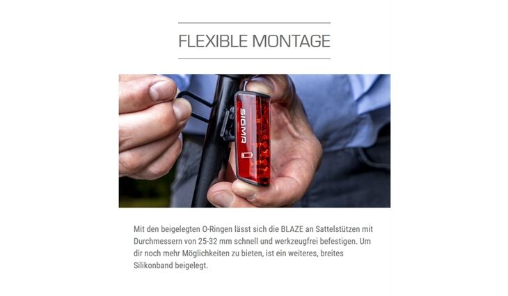 SIGMA Rücklicht LED Blaze LINK mit Bremslicht