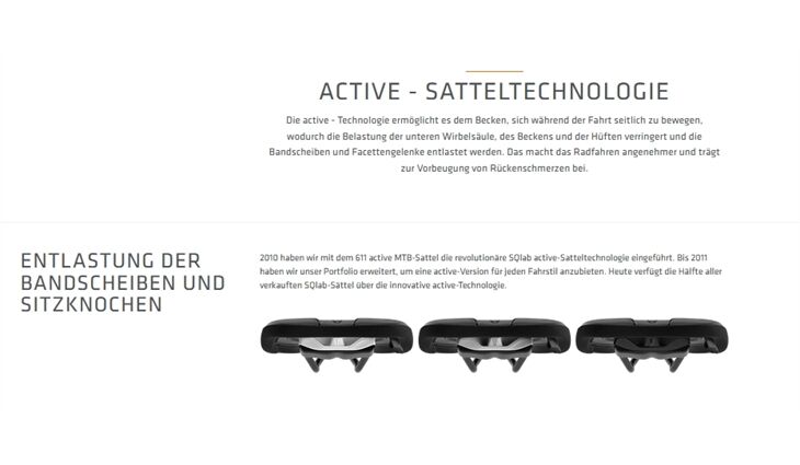 SQlab Sattel 6OX 14 Infinergy ERGOWAVE active 2.1 ClipOn