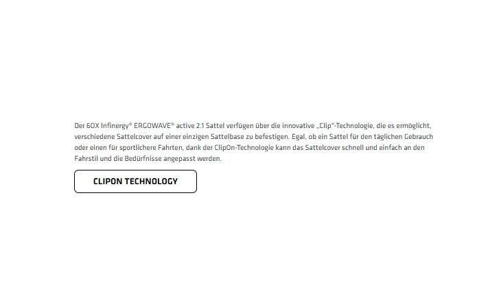 SQlab Sattel 6OX 14 Infinergy ERGOWAVE active 2.1 ClipOn