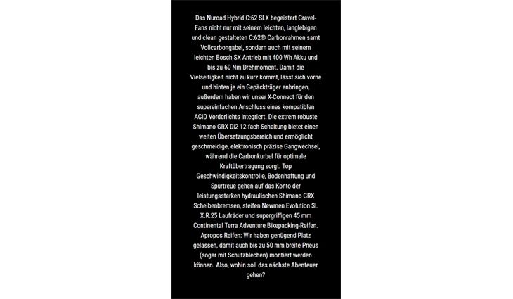 CUBE Nuroad Hybrid C:62 SLX SX31400X S 12-Di2 2026