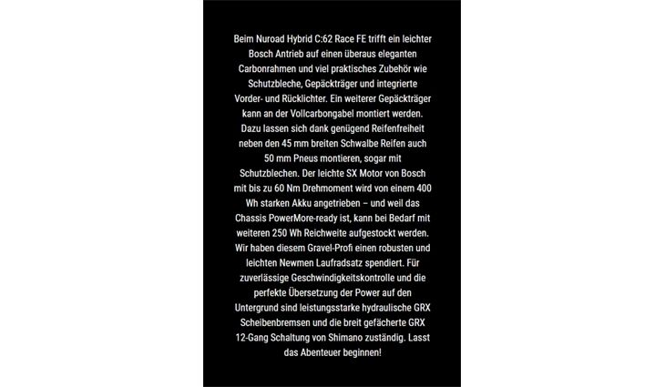 CUBE Nuroad Hybrid C:62 Race 400X FE L 12G GRX 2026