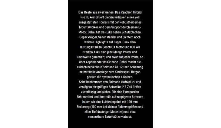 CUBE Reaction Hybrid Pro FE 800 CX38 800 12Gang L 2026