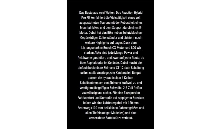 CUBE Reaction Hybrid Pro FE 800 CX38 800 12Gang L 2026