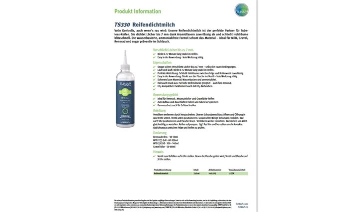 Tunap Dichtmittel TS330 250 ml Tropfflasche