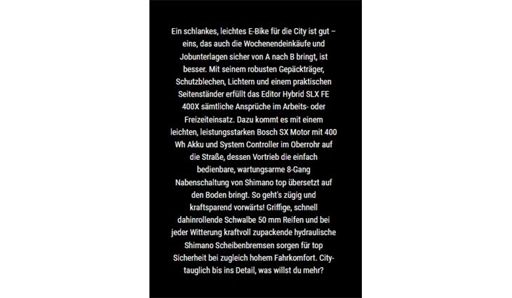 CUBE Editor Hybrid SLX 400X FE Trapez 54cm 19,1kg 2026