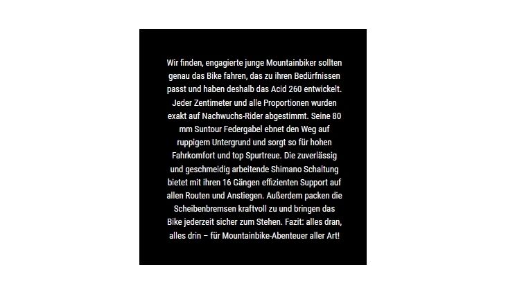 CUBE MTB Acid 260 Disc 26" 13,8kg 8GangR 124-141 2026