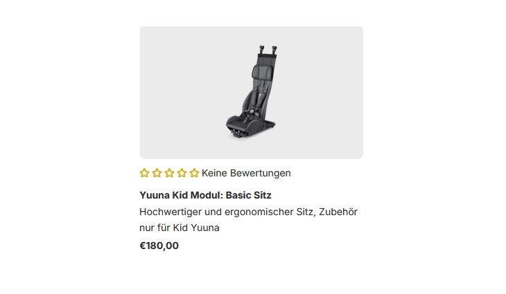 CROOZER Anhänger Yuuna Grundmodell Basicsitz