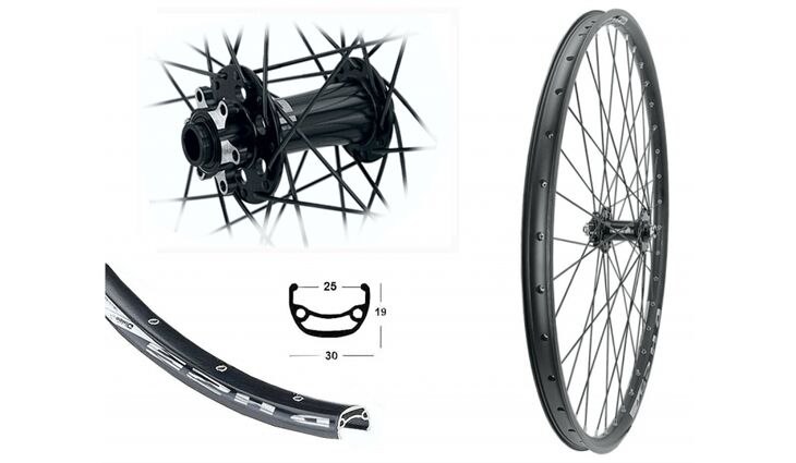 Bärwinkels 75516 Hinterrad 25-622 DH25 DISC, 32L, 110/15