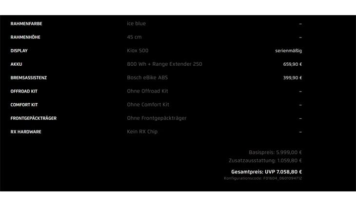 Riese&Müller Nevo5 Vario 45 CX38 800WH+250WH Kiox5 ABS Sonder