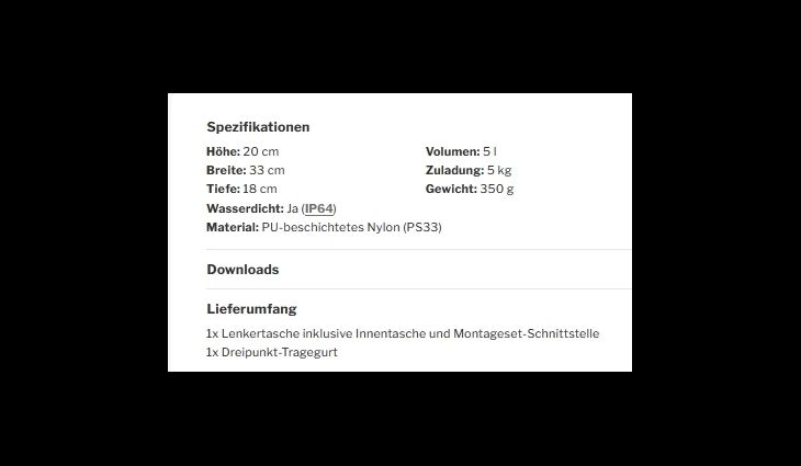Ortlieb Lenkertasche Velo-Sling Flex; Cyper 5 Liter