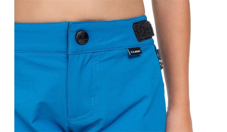 CUBE MTB Baggy Short ROOKIE X Actionteam topas blue S