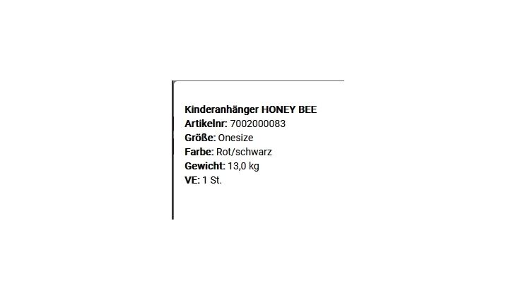 Burley Kinderanhänger HONEY BEE 2 Kinder 11,4kg 2026