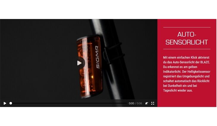 SIGMA Rücklicht LED Blaze mit Bremslicht