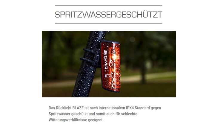 SIGMA Rücklicht LED Blaze mit Bremslicht