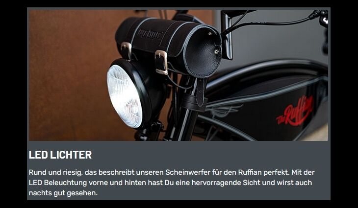 Ruff Cycles Elektro Ruffian Lackschaden Sonderpeis