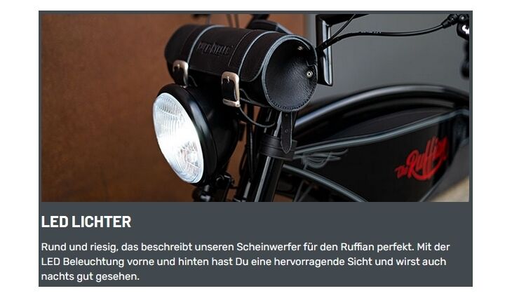 Ruff Cycles Elektro Ruffian Lackschaden Sonderpeis