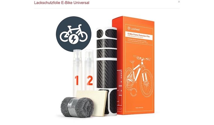 Luxshield Rahmenschutzfolie E-Bike universal
