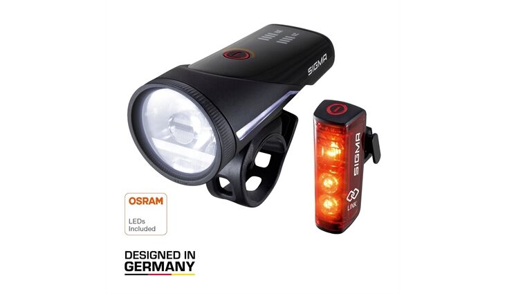 SIGMA Lichtset Aura 100 LED Akkuleuchten USB+Blaze Link
