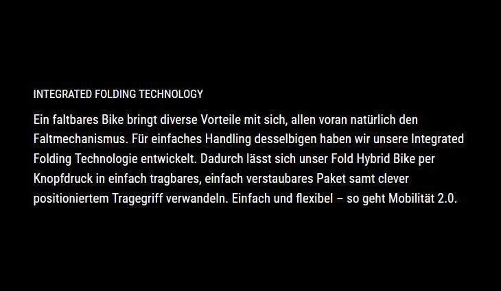 CUBE Elektro Fold Sport Hybrid 500 20": ONE