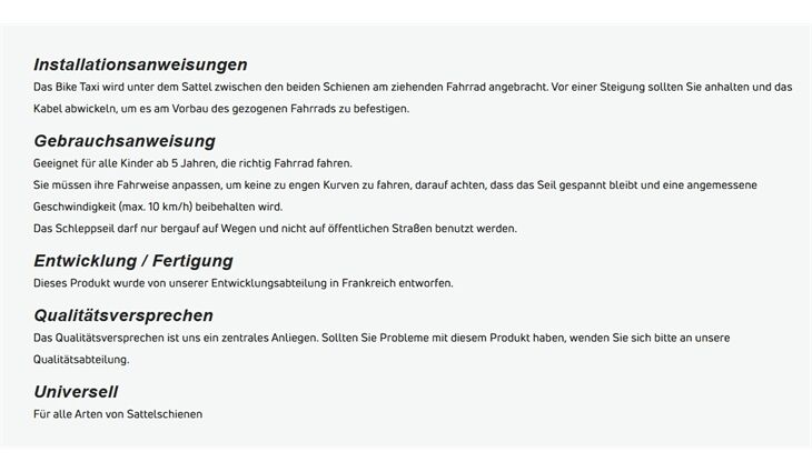 ZEFAL Bike Taxi Fahrrad Schleppleine ab ca. 5 Jahre