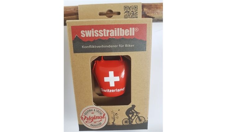 Swisstrailbell Glocke Schweizerkreuz weiß