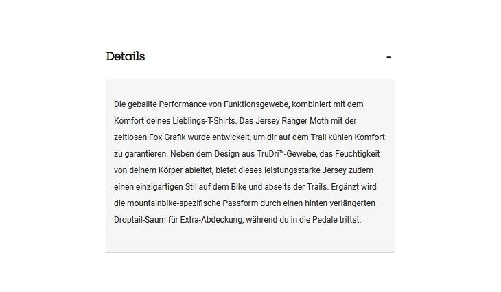 FOX Bekleidung Trikot kurz Gr. M Ranger Moth Jersey