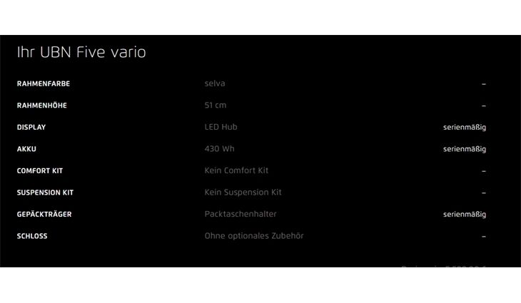 Riese&Müller UBN Five Vario 51cm Rahmenshloß