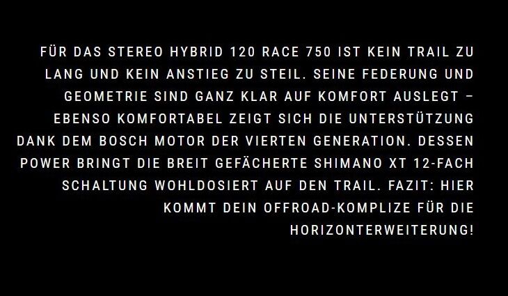 CUBE Stereo Hybrid 120 Race 750 L 2024