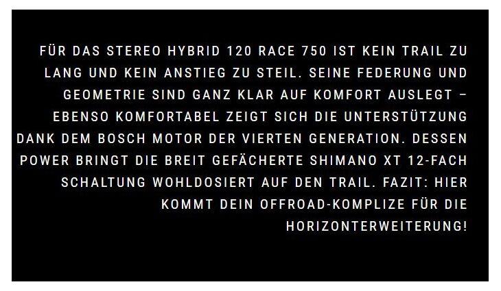 CUBE Bikes E Stereo Hybrid 120 Race 750 L 2024