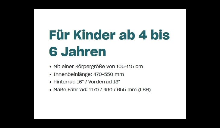 Affenzahn Kinderrad 16 Zoll Panther ab 4 Jahrre 105+115cm