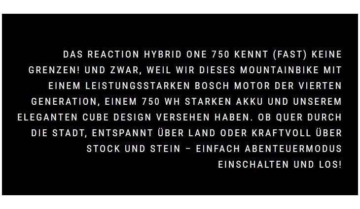 CUBE Reaction Hybrid ONE XL 750 CX750 2023