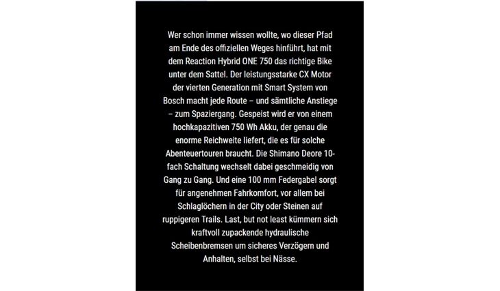 CUBE Reaction Hybrid ONE XL 750 CX750 2023