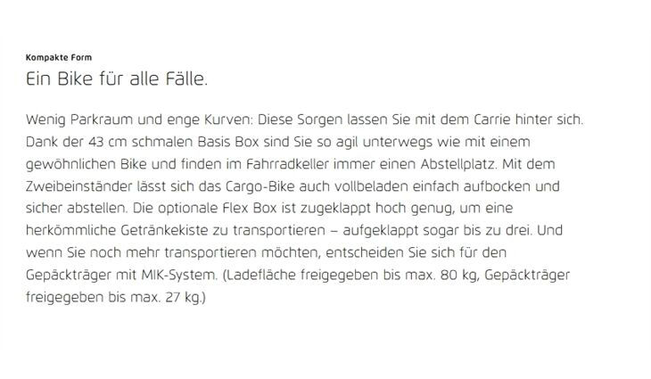 Riese&Müller Carrie Vario PLine75NM 545 WH Sonder Test