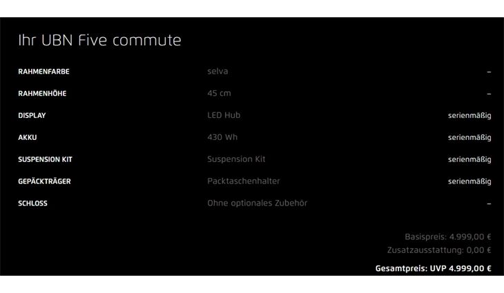 Riese&Müller UBN Five Commute 50cm 430WH 19,8kg