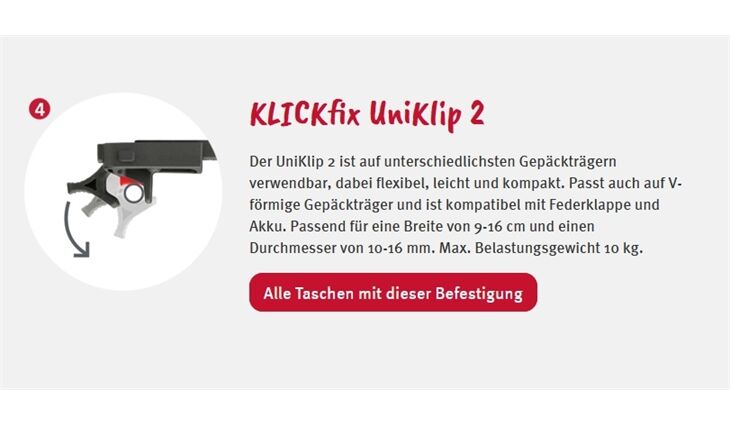 NORCO Gepäckträgertache OHIO UNIKLIP 2 7,5+0,75l